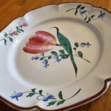 Assiette ancienne Les Islettes Lunéville Motif Tulipe