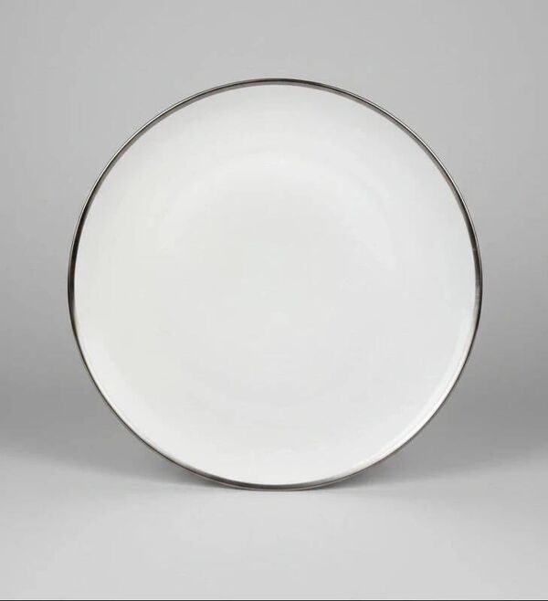 Plat à tarte Raynaud modèle Fontainebleau platine