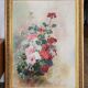 Peinture à l'huile composition floral XIXe