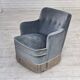 1970s, Danish armchair, furniture velour, beech wood.