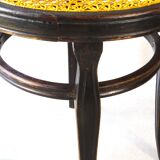 Pair of Thonet stools out of catalogue, circa 1890, new canework