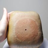 Small sculptural Venus in sandstone, bust of a woman, signed vintage, 90s