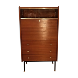 Vintage secretary display chest of drawers and desk 1960