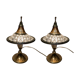 Vintage Crystal Brass Table Lamps, 1960s, Set of 2