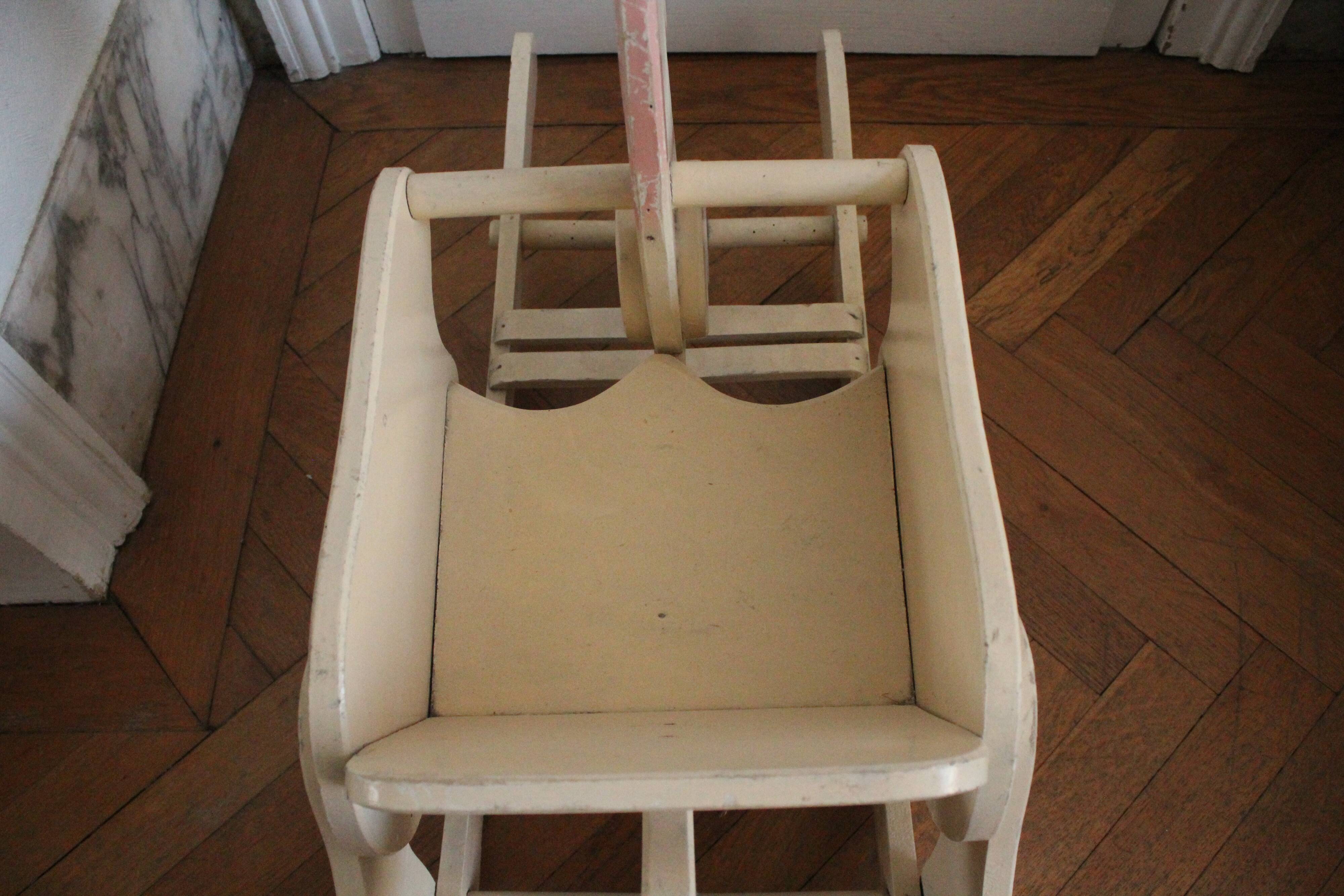 Vintage wooden rocking horse