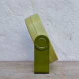 Swivel green plastic makeup mirror - Space Age Design - 1970s
