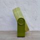 Miroir pivotant de maquillage en plastique vert - Space Age Design - 1970