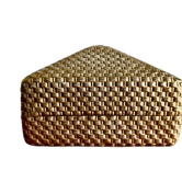Golden ceramic pyramid box 1960 Italian work by Fornasetti Ponti