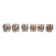 Set of 6 small hand-painted gilded glasses