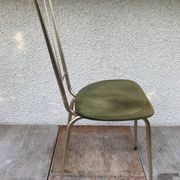 Pair of golden metal old chairs