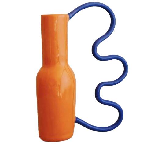 Orange and blue vase