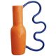 Vase orange et bleu