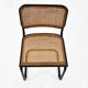 Set of 4 black dining chairs, B32 style by Marcel Breuer.