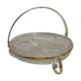 Plat en verre ciselé