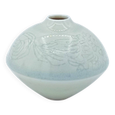 Robert Deblander - Celadon porcelain vase - Puisaye
