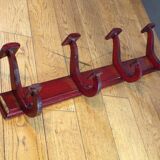 1930 wooden coat rack with 4 hooks