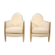 Paire de fauteuils Art déco en bois doré Parcel