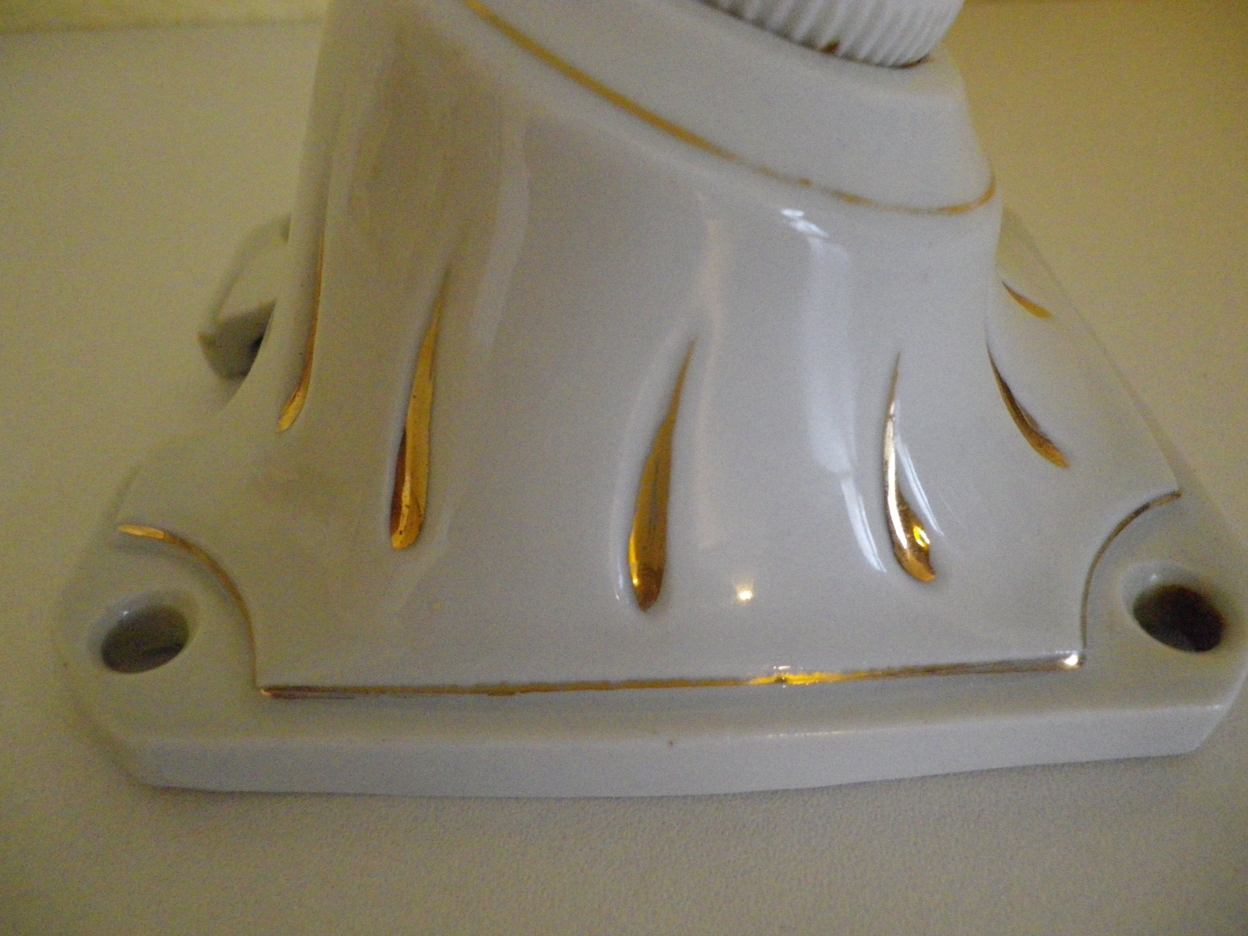 Wall lamps called "hooks" art deco, glazed porcelain, 1920s/1940s