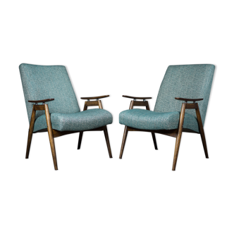 Pair of Jaroslav Smidek chairs model 6950, Vintage Czech 1960s