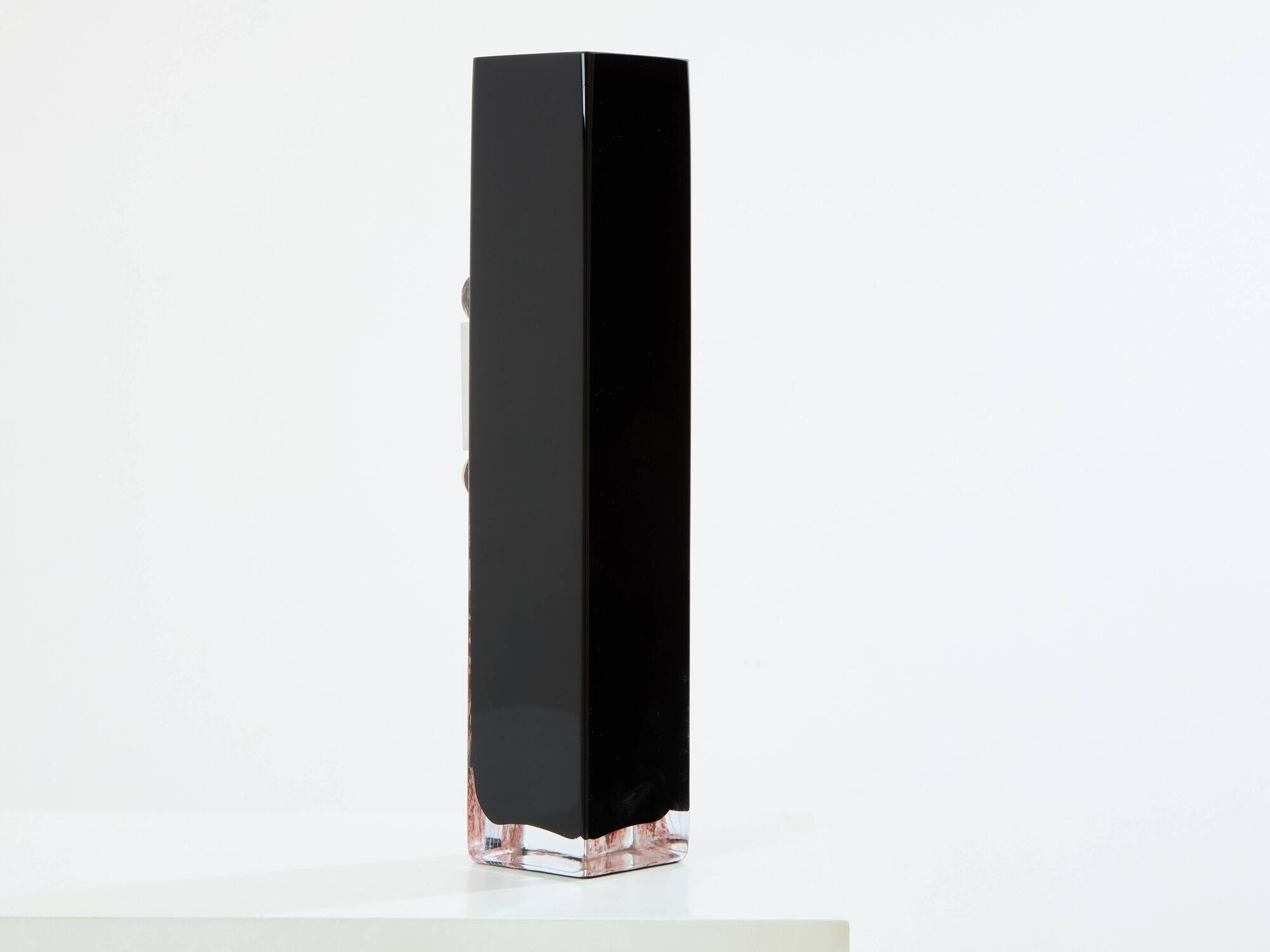 Large Art Deco vase in black and red opaline glass Anatole Riecke 1938