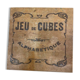 Wooden Alphabet Cubes Set - Vintage
