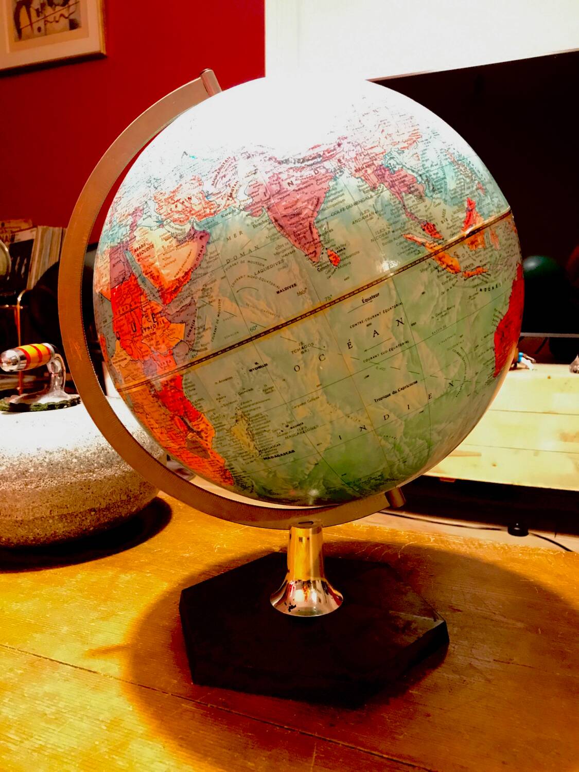 Cardboard globe from the 70s