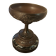 Bronze bowl on marble base