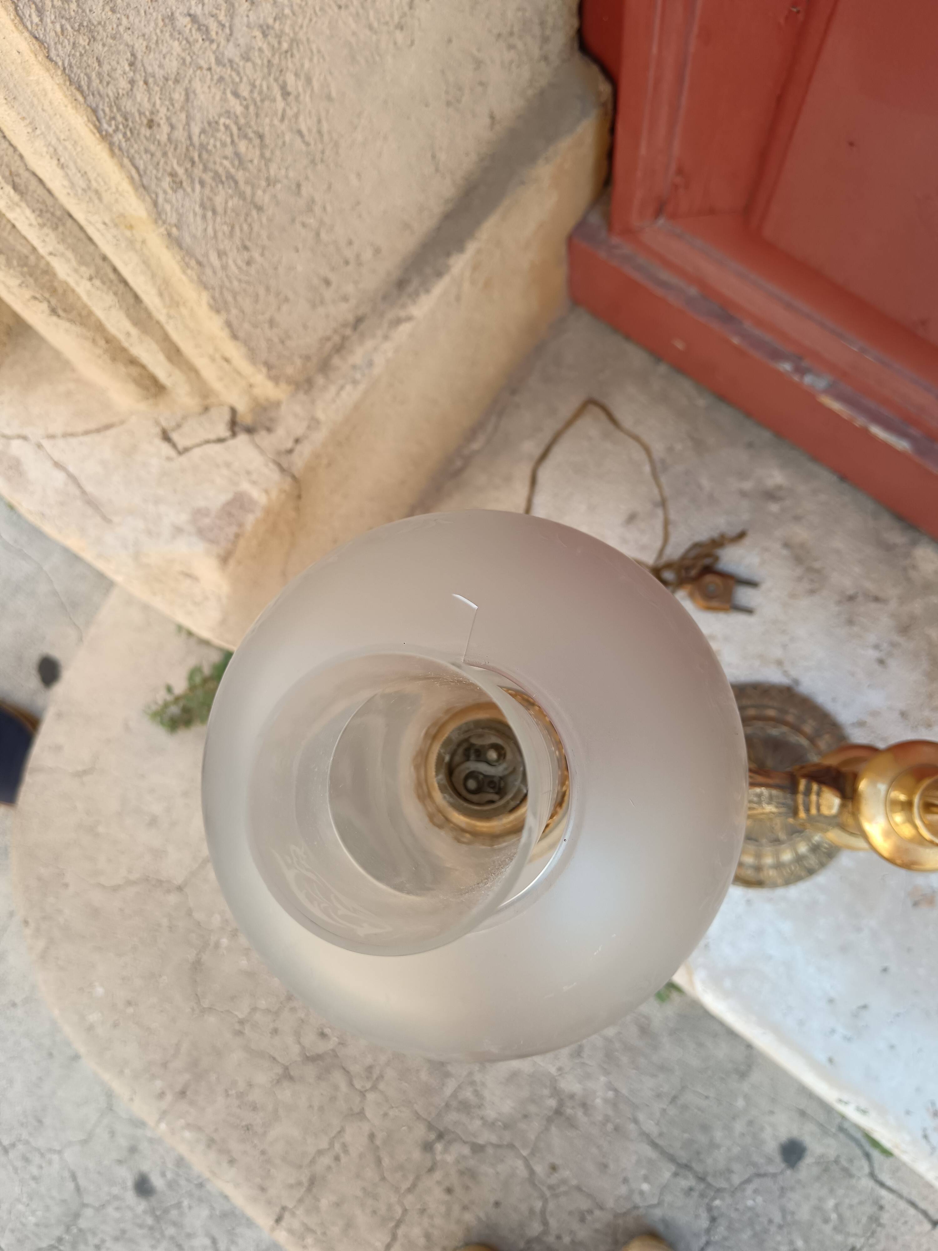 Paire de lampes style Napoléon III à têtes de lions