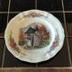 Service of 12 dessert plates and its serving dish - Obernai - Sarreguemines - Henry Loux