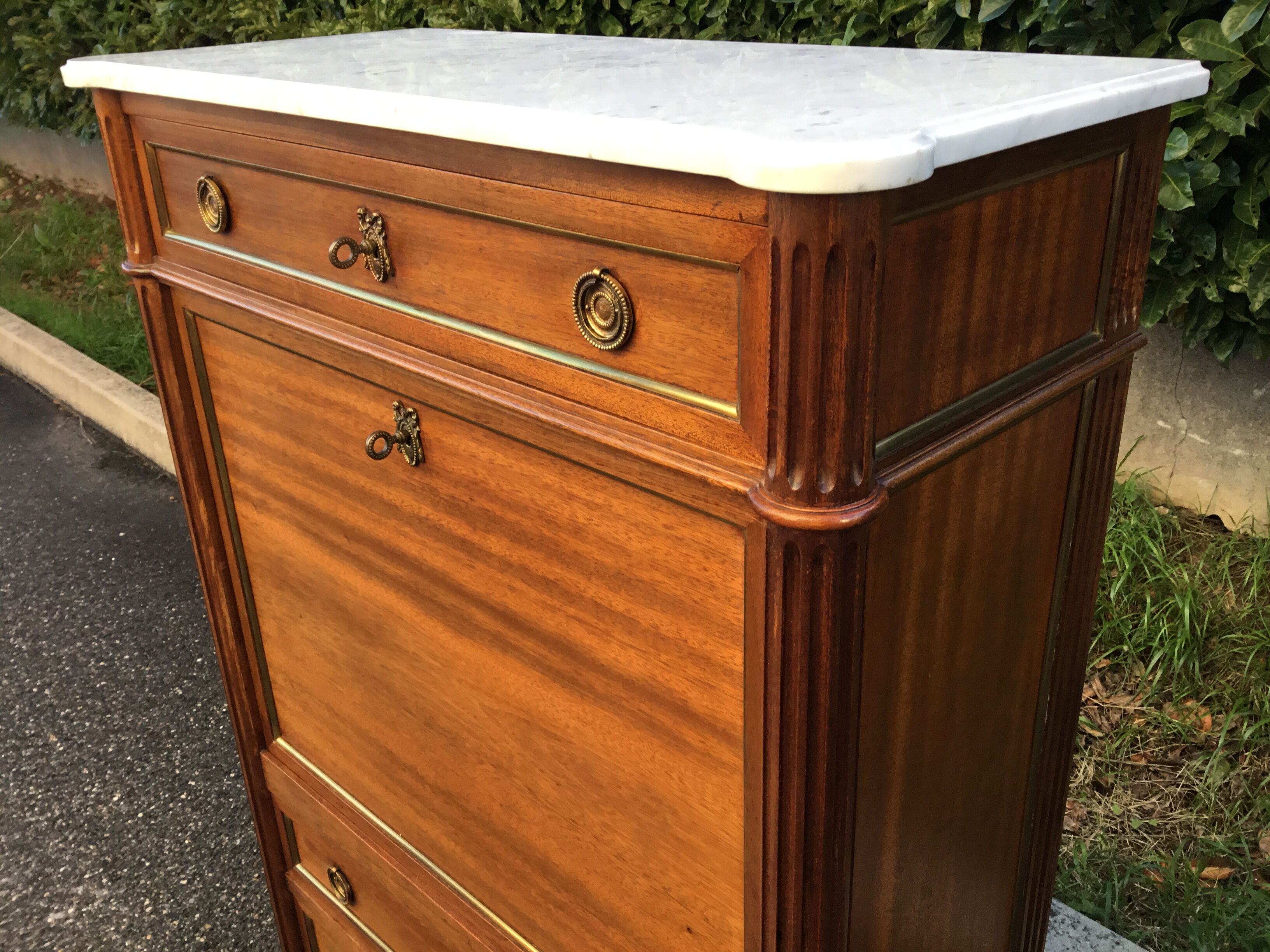 Mahogany secretary Louis XVI style