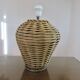 Lampe en rotin naturel 1970