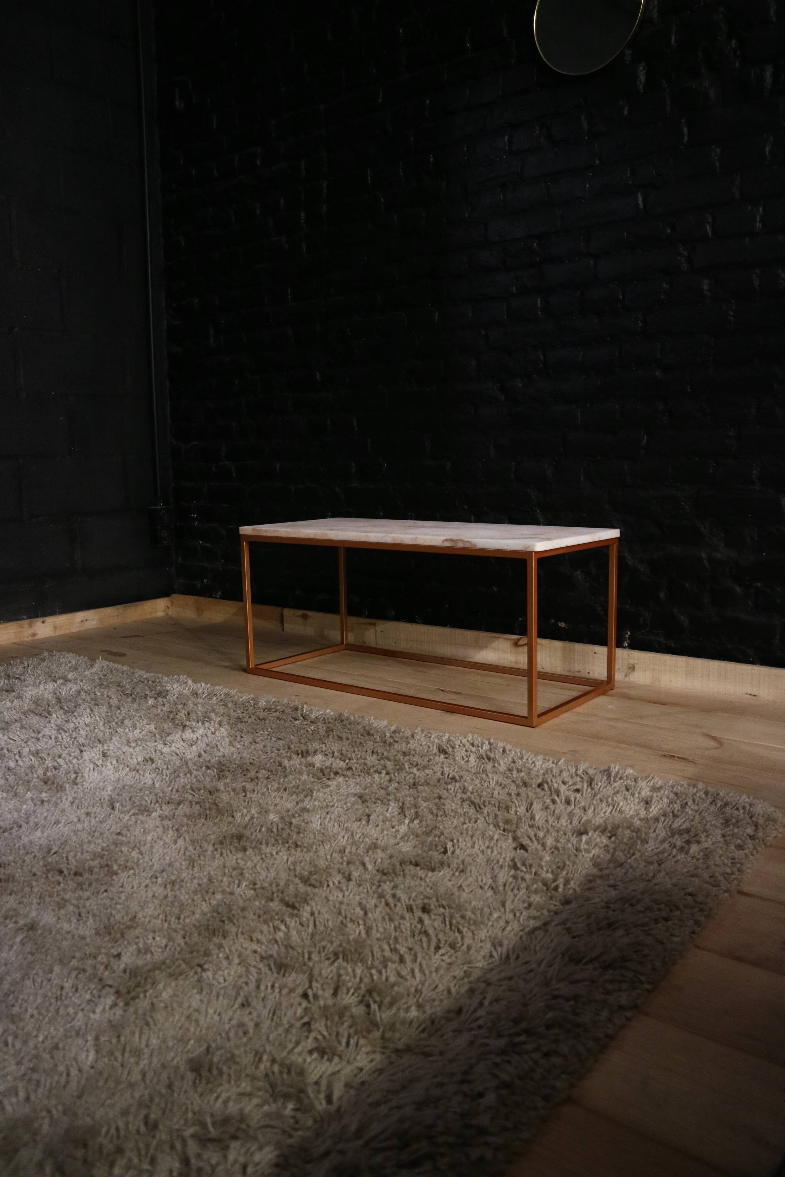 Living room marble metal coffee table