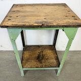 Green Industrial Iron Table, 1950s