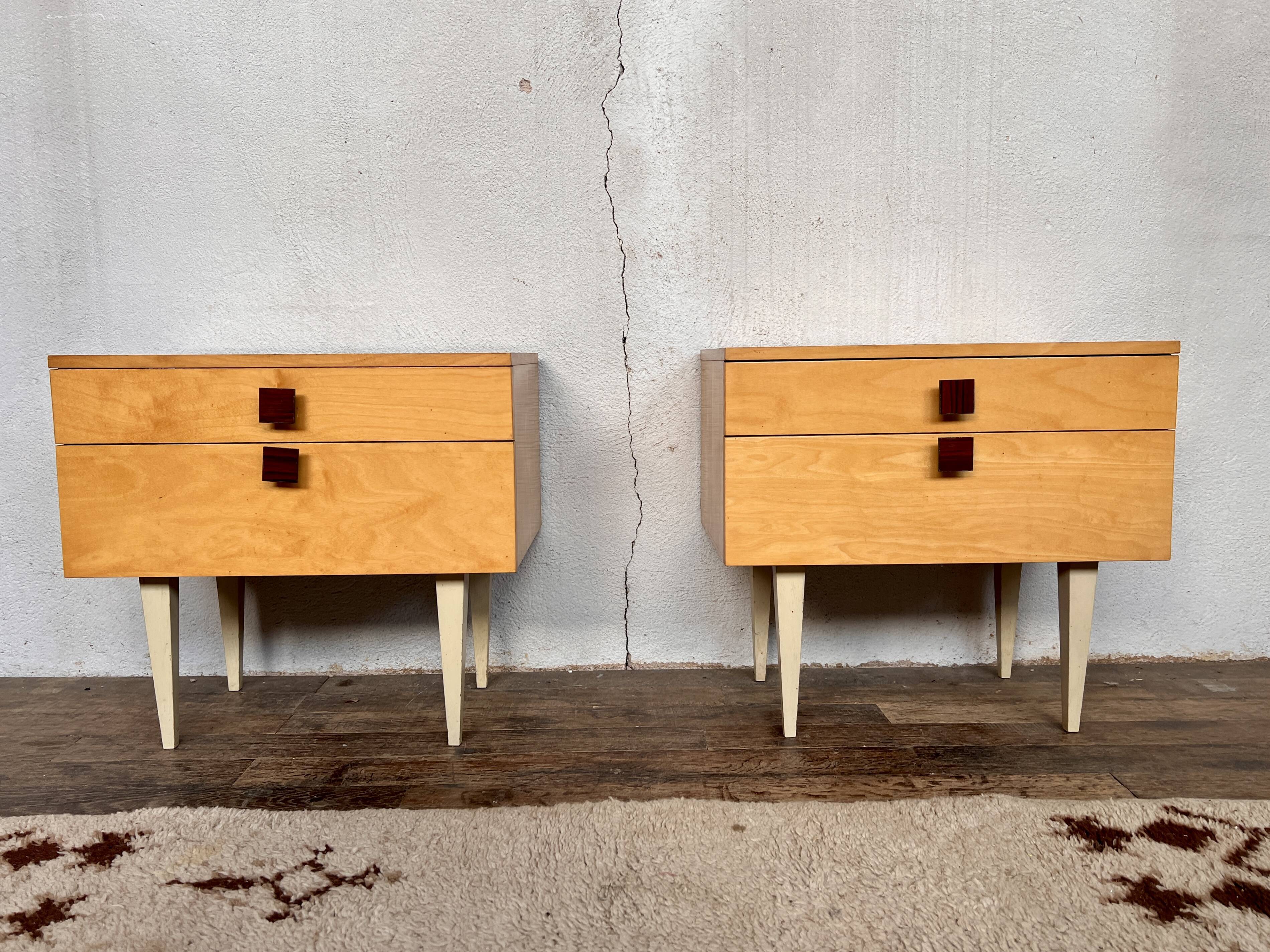 Pair of vintage bedside tables