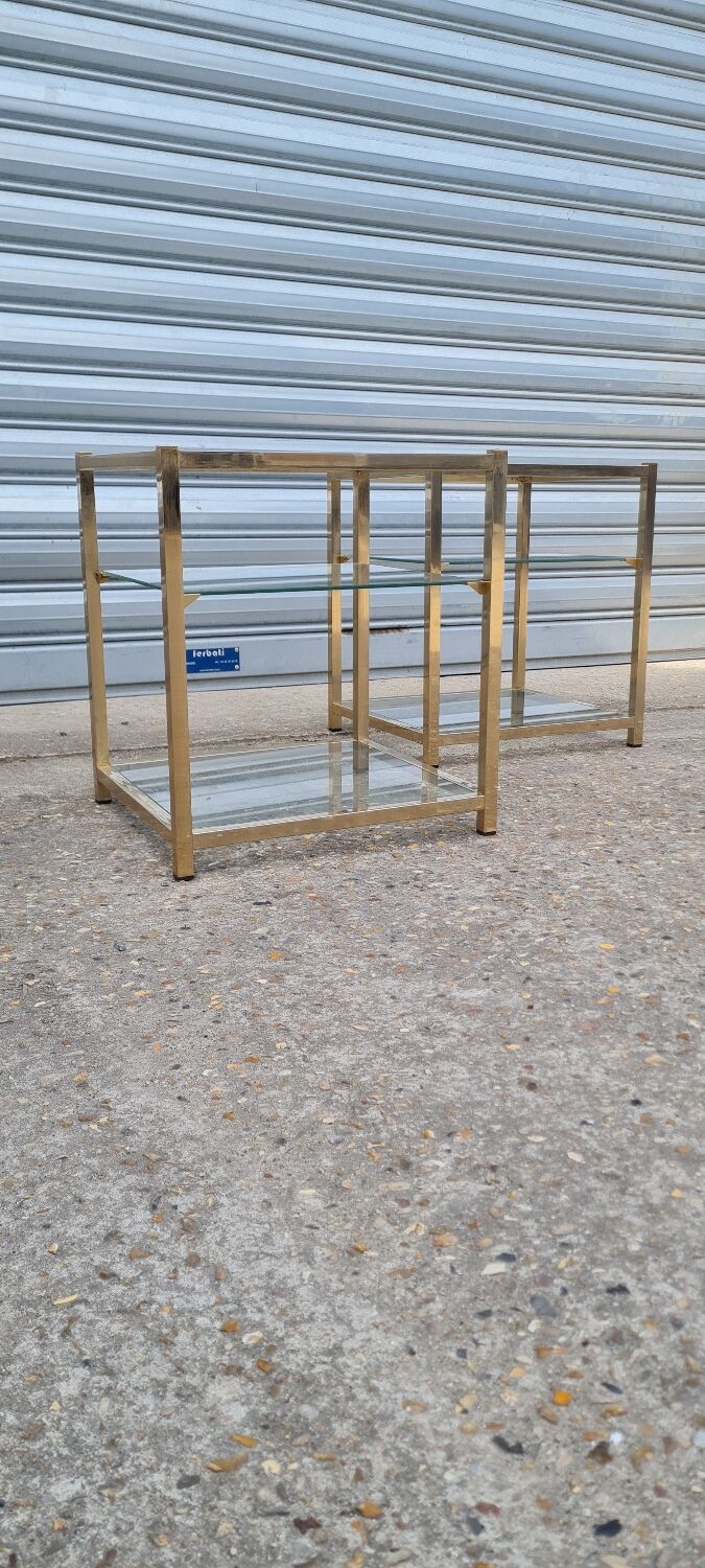 Paire de tables d'appoints Belgochrom 1970