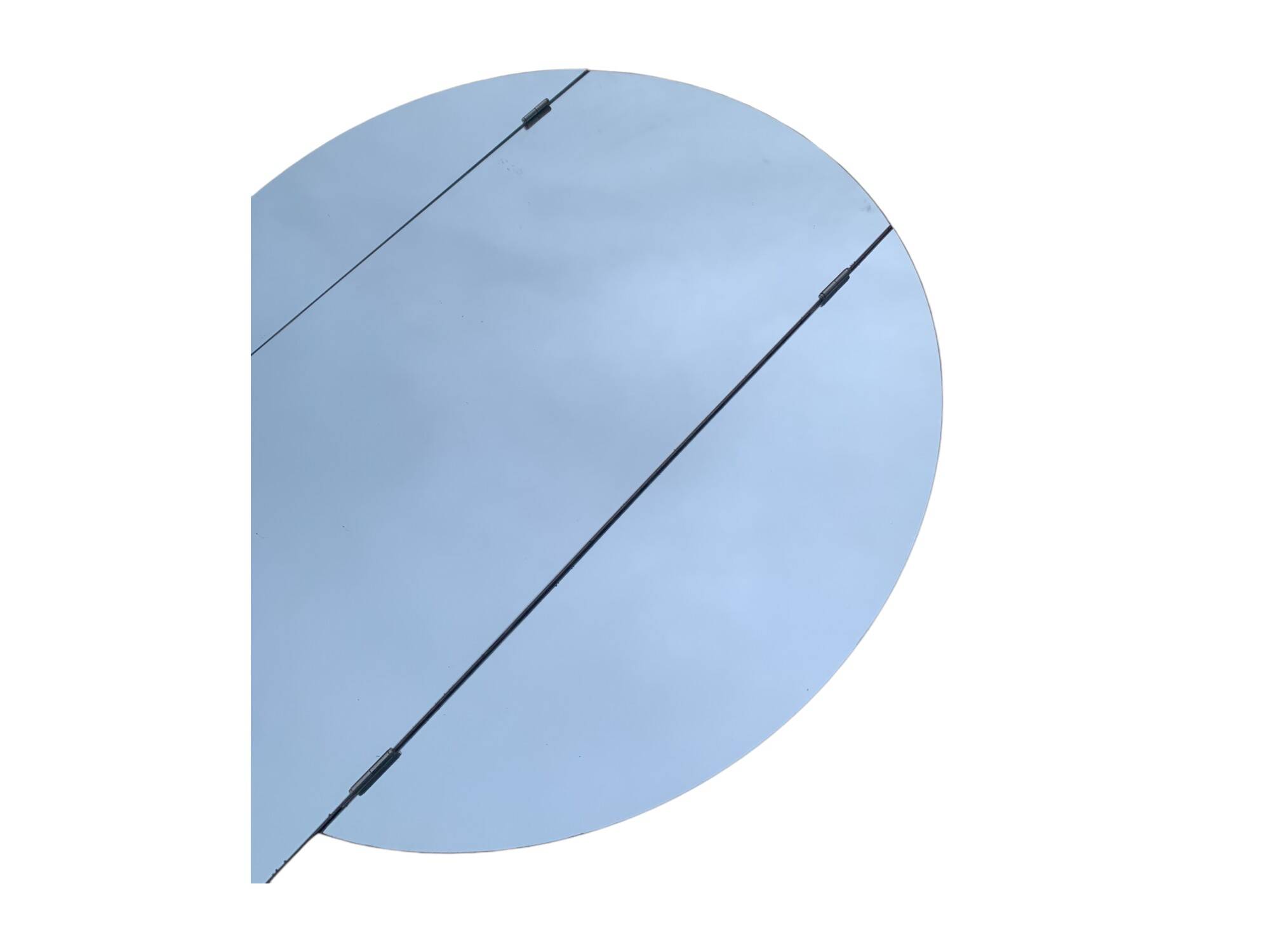 Large round triptych wall mirror, 112 cm