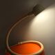 Hebi cream Snake lamp Isao Hosoe for Valenti 1970