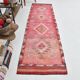 Tapis de couloir Oushak rose et rouge 88x306 cm SK 22815