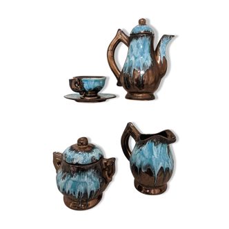 Set tea teapot cup vintage Vallauris