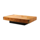Table basse en loupe et laiton