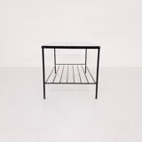 Mid-century modern minimalistic metal and glass coffee table