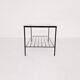 Mid-century modern minimalistic metal and glass coffee table