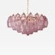 Murano Glass Sputnik Chandelier poliedro pink