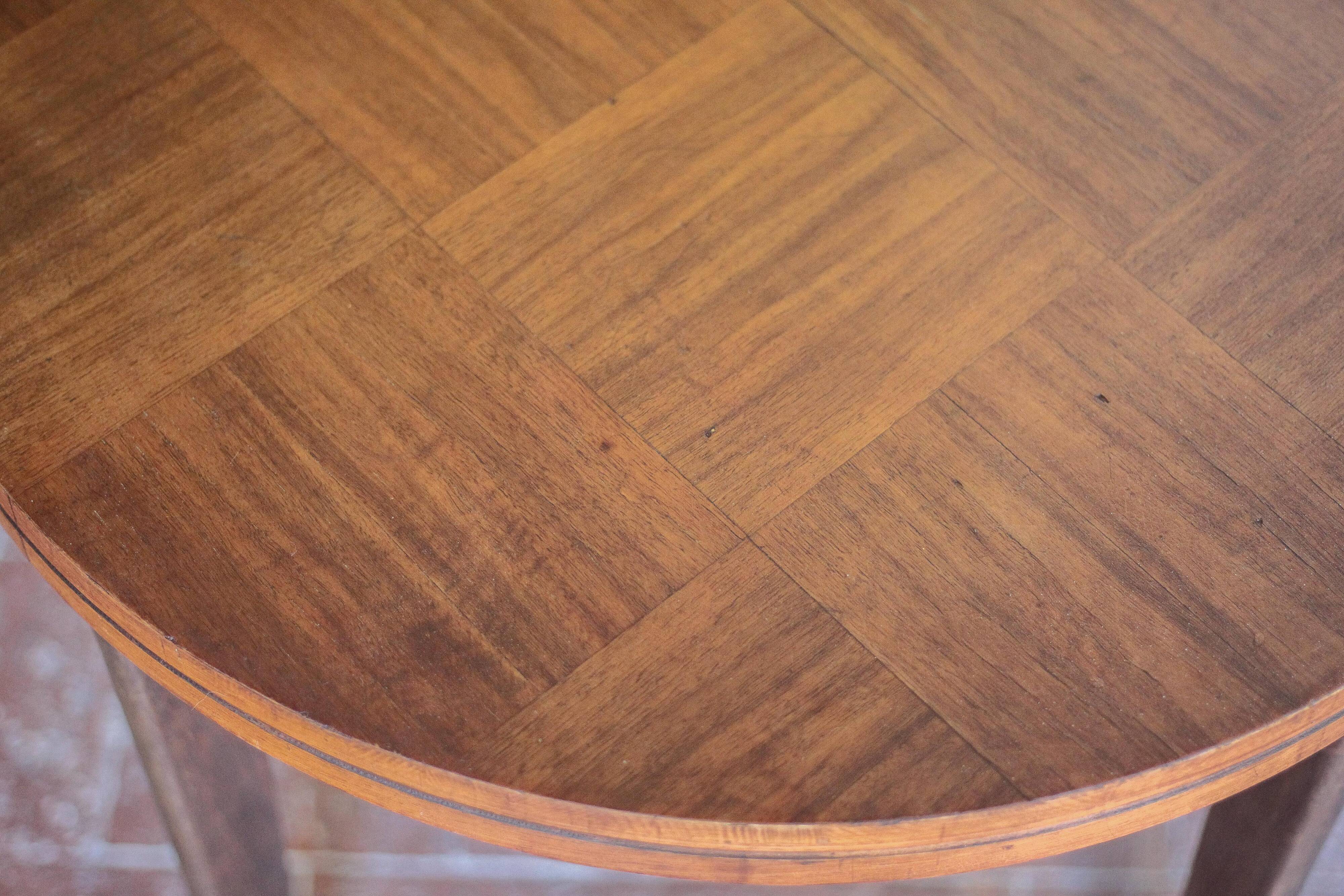 Vintage table, wooden table, two-tier table, living room table, side table.