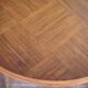 Vintage table, wooden table, two-tier table, living room table, side table.