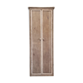 Narrow raw wooden cabinet