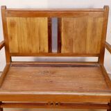 2-seater Burmese teak bench