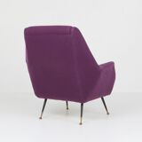 Pair armchairs with purple padding