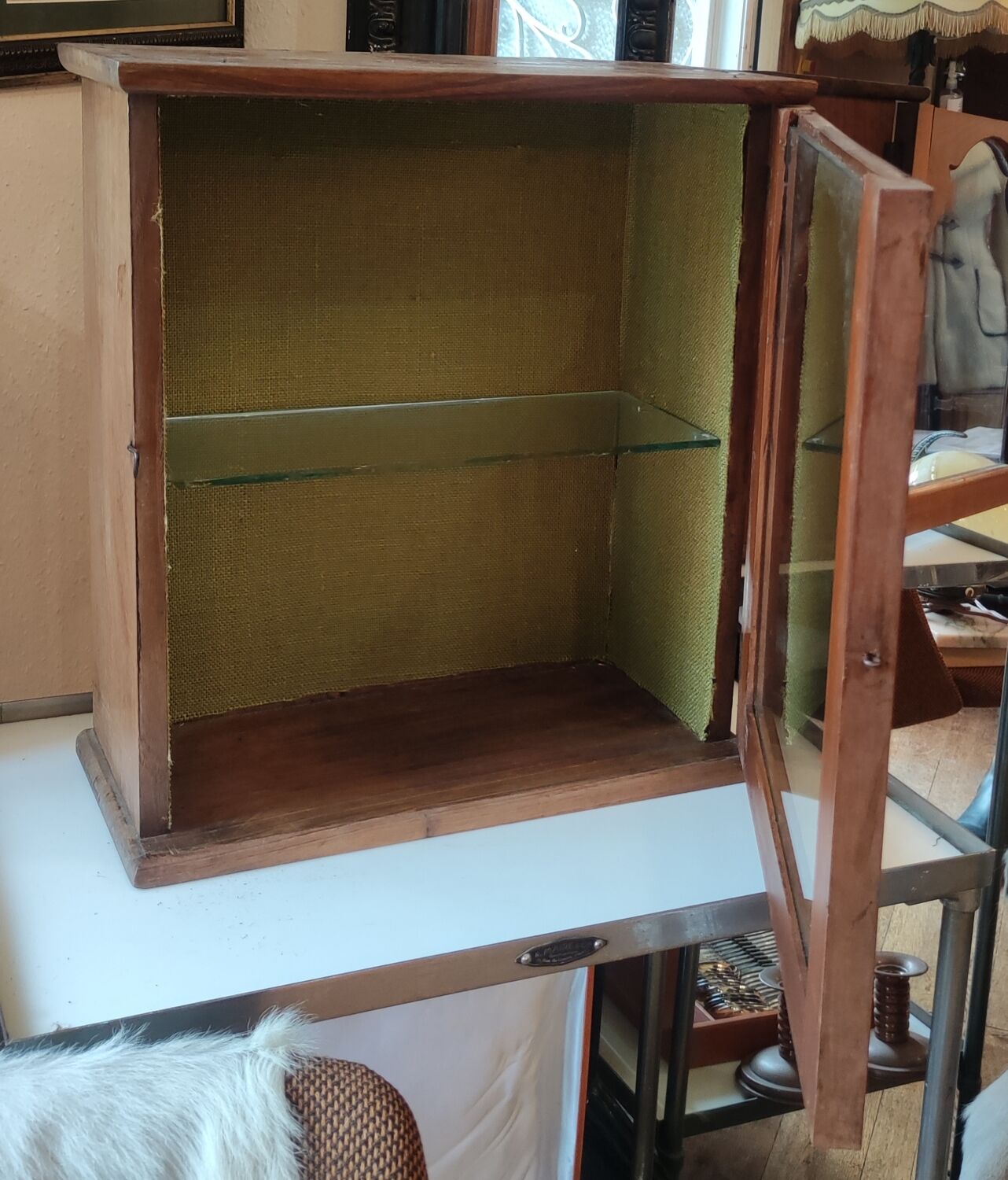 Old wall display case