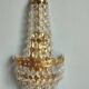 Pair of vintage Presiosa crystal wall lights